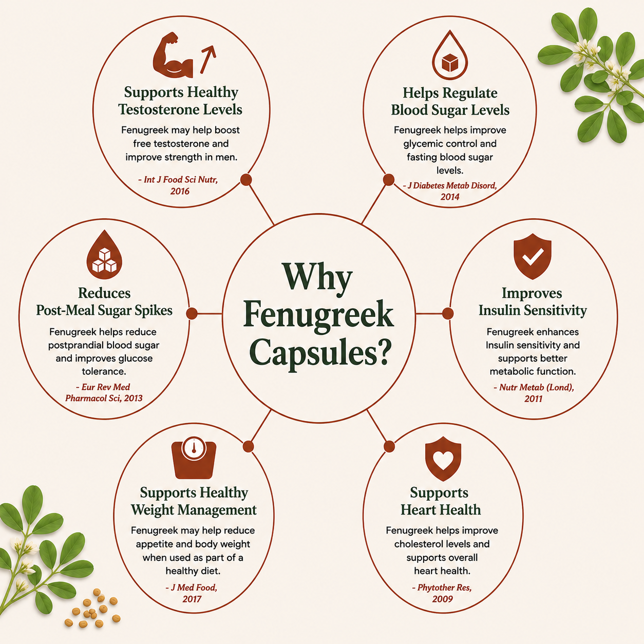 Fenugreek Benefits Diagram