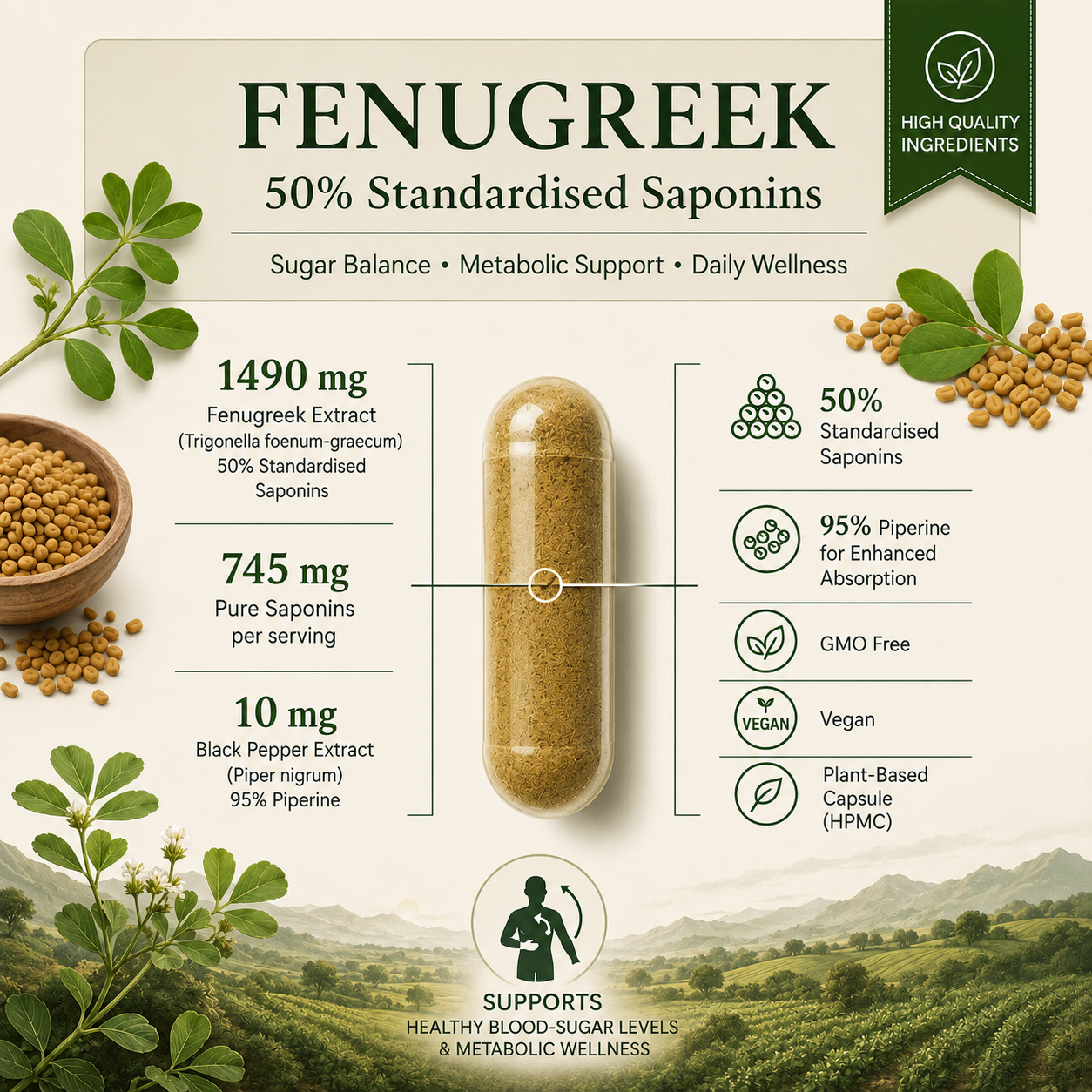 Fenugreek Label Detail